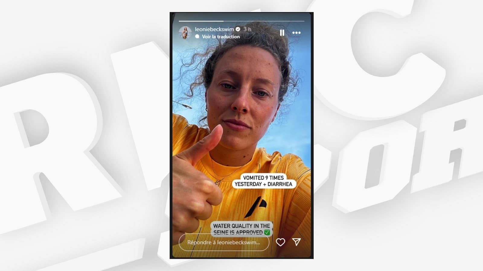 La publication Instagram de la nageuse Leonie Beck La publication Instagram de la nageuse Leonie Beck
