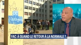 Georges Haddad, président de l'université Paris-I Panthéon-Sorbonne, mercredi 23 mai 2018 sur BFMTV