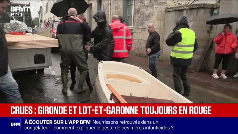Crues: la Gironde et le Lot-et-Garonne sont toujours en vigilance rouge