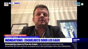 Crues dans le Nord: Frédéric Drieux, adjoint à la mairie d'Esquelbecq explique que dans sa commune plusieurs dizaines d'habitations ont été évacuées