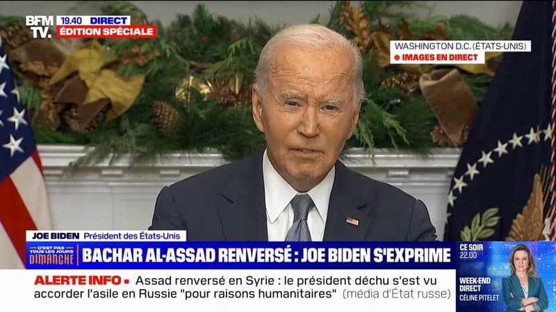 Joe Biden, sur la chute de Bachar al-Assad: 