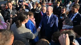 Le prince Albert de Monaco à Moyon Villages dans la Manche, le 9 avril 2025.