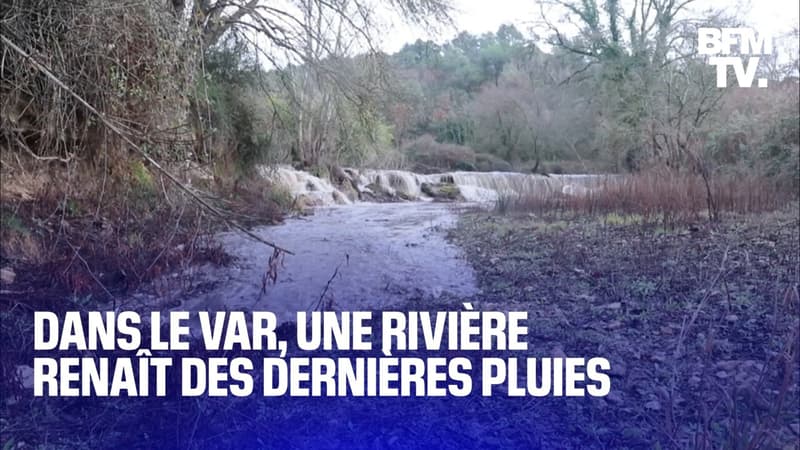 Var: les images étonnantes d'une rivière qui renaît grâce aux dernières pluies