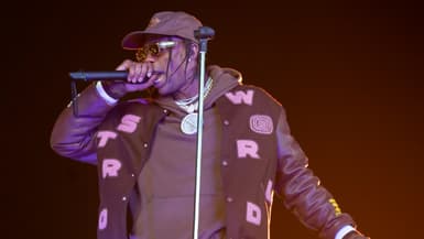 Le rappeur Travis Scott se produit au festival Astroworld le 9 novembre 2019 à Houston (Texas)