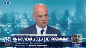 Amiante dans un lycée d'Île-de-France: Jean-Michel Blanquer affirme qu'un "nouveau lycée a été programmé"