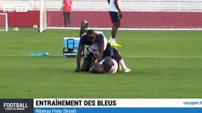 Football / Moment de tendresse entre Sakho et Mavuba - 13/06