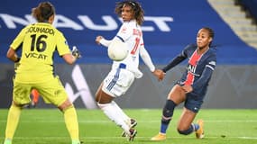 Sarah Bouhaddi, Kadeiska Buchanan et Marie-Antoinette Katoto, à Paris le 20 novembre 2020