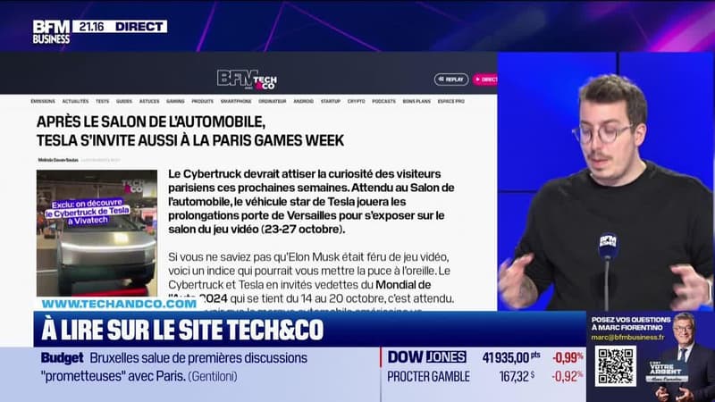 À lire sur le site Tech&Co : Après le Salon de l'automobile, Tesla s'invite aussi à la Paris Games Week, par Sylvain Trinel - 07/10