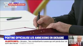Vladimir Poutine signe l'annexion de quatre régions de l'Ukraine