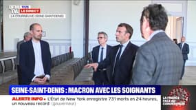 Story 1 : Emmanuel Macron avec les soignants en Seine-Saint-Denis - 07/04