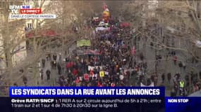 Avocats, personnel soignant, cheminots sont dans la rue pour protester contre la réforme des retraites à Paris