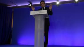 L'ex-candidat Les Républicains à la présidentielle François Fillon à son QG de campagne à Paris, le 23 avril 2017