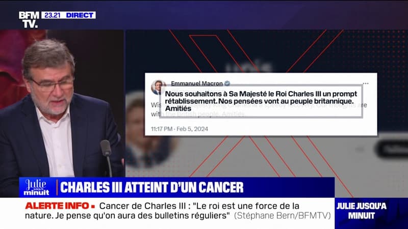 Cancer de Charles III: Emmanuel Macron souhaite 