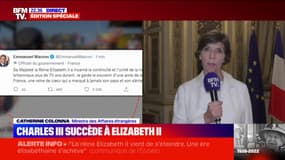 Catherine Colonna sur la mort d'Elizabeth II: "La France est dans la peine et la tristesse"
