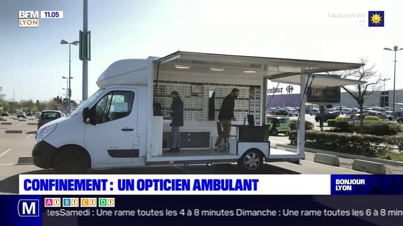 Lyon: un opticien investit dans un camion itinérant pour continuer à travailler