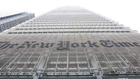 Le bâtiment du New York Times, le 16 septembre 2025 à New York aux États-Unis. 