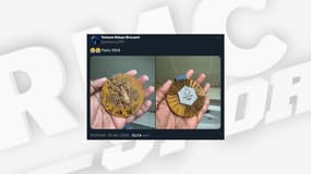 La médaille de bronze de Yohann Ndoye Brouard, dans un tweet daté du 28 décembre 2024