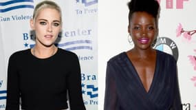 Kristen Stewart (à droite) et Lupita Nyong’o (à gauche) pourraient rejoindre le casting du reboot  de "Charlie's Angels"