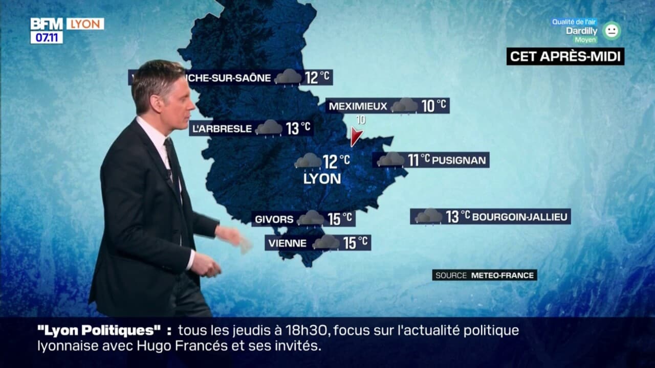 Météo Rhône: un samedi très pluvieux et très couvert, 12°C à Lyon