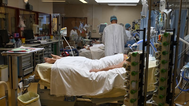 Un patient hospitalisé pour Covid-19 à Montpellier, le 5 novembre 2021.