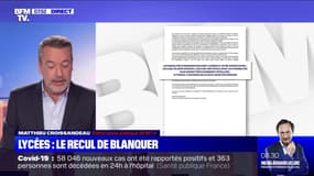 L’édito de Matthieu Croissandeau: Lycées, le recul de Blanquer - 06/11