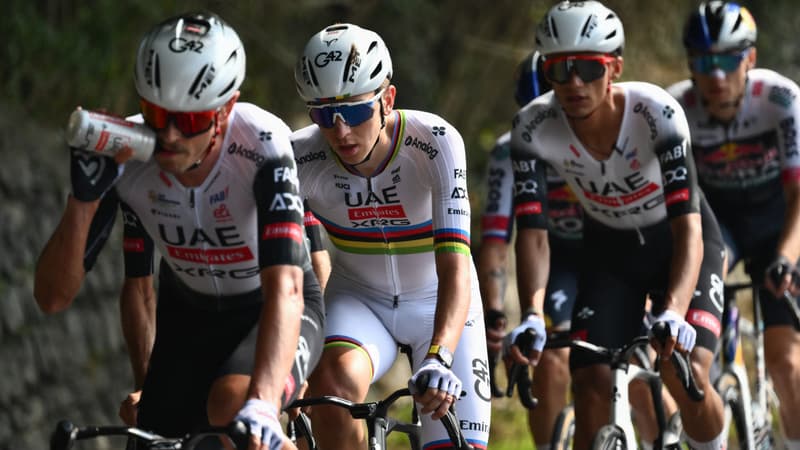 Tadej Pogacar sur le Tour de Lombardie le 11 octobre 2025