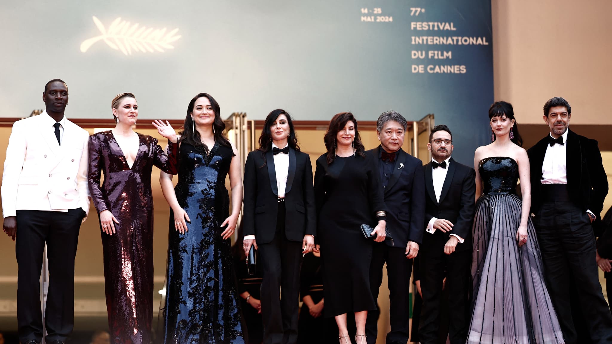 Le jury de Cannes 2024, le 14 mai 2024, avant la cérémonie d'ouverture. Le jury de Cannes 2024, le 14 mai 2024, avant la cérémonie d'ouverture.