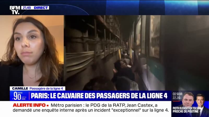 Paris: des usagers de la ligne 4 sont restés bloqués pendant plus d'1h30 dans les rames du métro