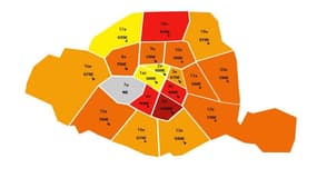 La carte des loyers des logements étudiants à Paris