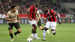 Terem Moffi et Jeremie Boga avec Nice face au PSG, le 15 mai 2024.