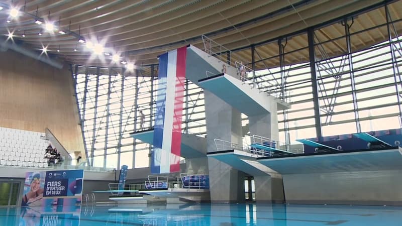 Emmanuel Macron inaugure officiellement le centre aquatique olympique de Saint-Denis
