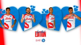 Le maillot Saint-Valentin du SSC Napoli, le 17 janvier 2023