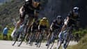 L'équipe Sky et son leader, le maillot jaune Chris Froome