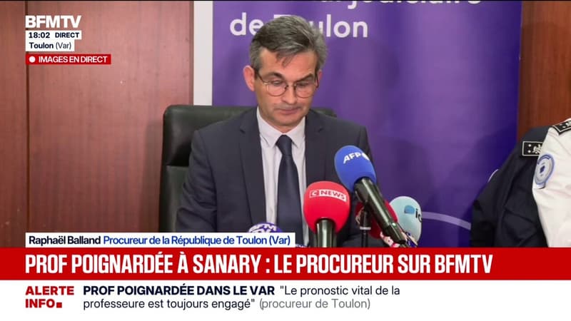 Professeure poignardée à Sanary-sur-Mer: “À l'issue de sa première audition, l’adolescent affirmait qu’il regrettait beaucoup son geste”, explique Raphaël Balland, procureur de la République de Toulon