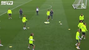 Les joueurs du Real Madrid enchaînent les gestes techniques à l’entraînement