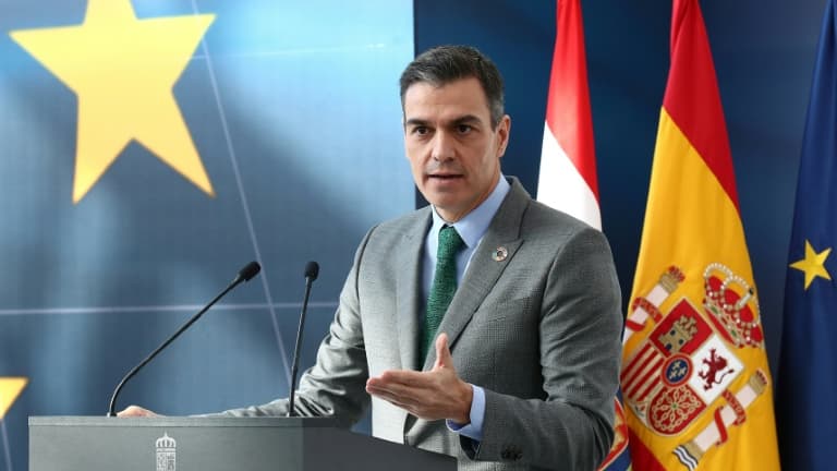 Le chef du gouvernement espagnol Pedro Sánchez en conférence de presse le 20 novembre 2020