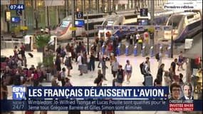 De plus en plus de Français privilégient le train plutôt que l'avion pour réduire leur empreinte carbone