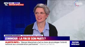 Marion Maréchal exclue de Reconquête: pour Sandrine Rousseau (les Écologistes), le parti d'Éric Zemmour a été "une espèce de fou du roi" avec le rôle de "recentrer le Rassemblement national"