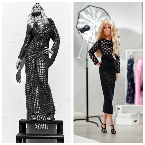 La Barbie Claudia Schiffer, habillée en Balmain La Barbie Claudia Schiffer, habillée en Balmain