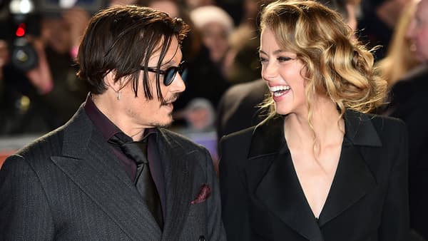 Johnny Depp et Amber Heard le 19 janvier 2015.