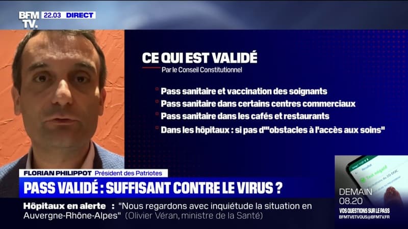 Florian Philippot sur la loi sanitaire: "La décision du Conseil constitutionnel est une trahison du peuple de France"
