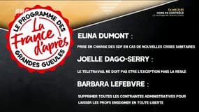 "La France d’après: le programme des Grandes Gueules": la proposition de Joëlle Dago-Serry
