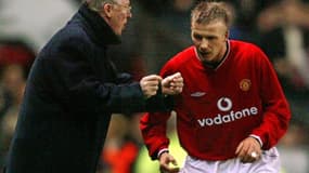 Sir Alex Ferguson et David Beckham en 2002