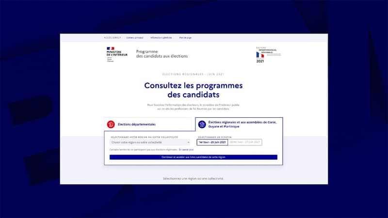 Le ministère de l'Intérieur a mis en ligne l'ensemble des professions de foi communiquées par les candidats aux départementales et aux régionales.