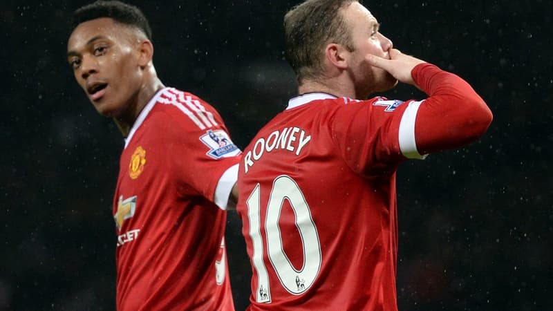 Anthony Martial et Wayne Rooney