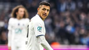 Alexis Sanchez avec l'OM contre Annecy en mars 2023