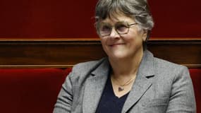 La députée française Dominique Voynet à l'Assemblée nationale française, à Paris, le 20 janvier 2025.