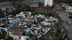 La ville de Muçum au Brésil le 6 septembre 2023 après le passage d'un cyclone.