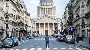 Photo prise à Paris, devant le Panthéon, en plein confinement, le 19 mars dernier.