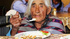 La doyenne du Pérou, en avril 2014, lorsqu'elle avait 114 ans.
